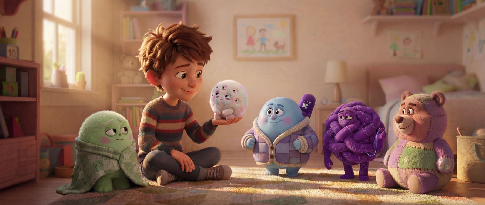 A child with all the Snowballs characters
